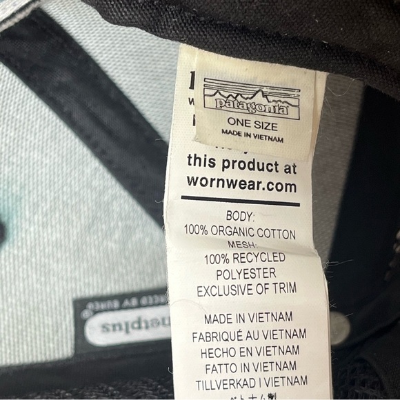 Patagonia Patched Logo Snap Back Mesh Trucker Hat Cap Adjustable Brown / Olive - Picture 3 of 5